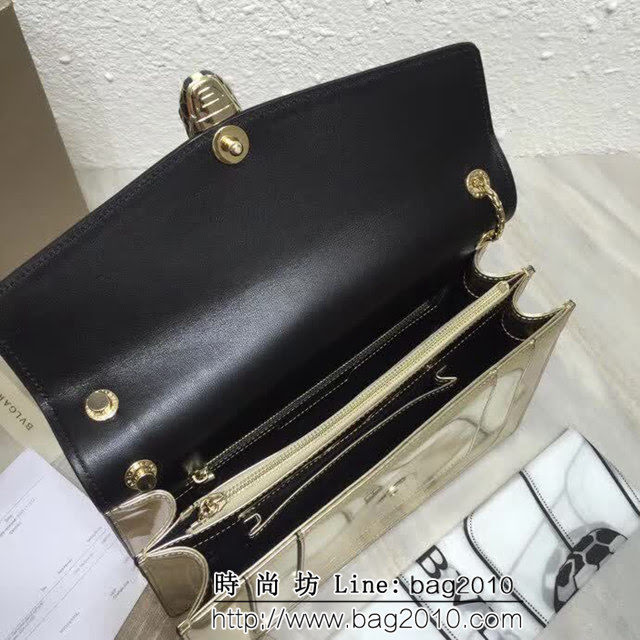 BVLGARI寶格麗 專櫃新品 雙層蛇頭包 升級版牛漆皮 鏈條單肩斜挎包 B35106 FYD1187